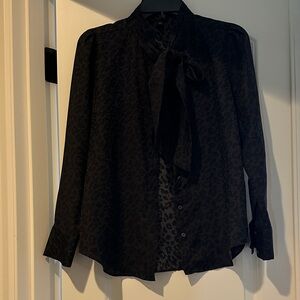Ann Taylor Black Patterned Blouse